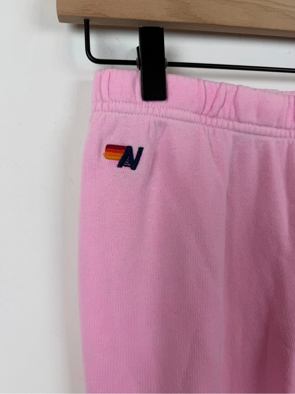 Aviator Nation Pink Kids Sweatpants with Rainbow Side Stripes size 14